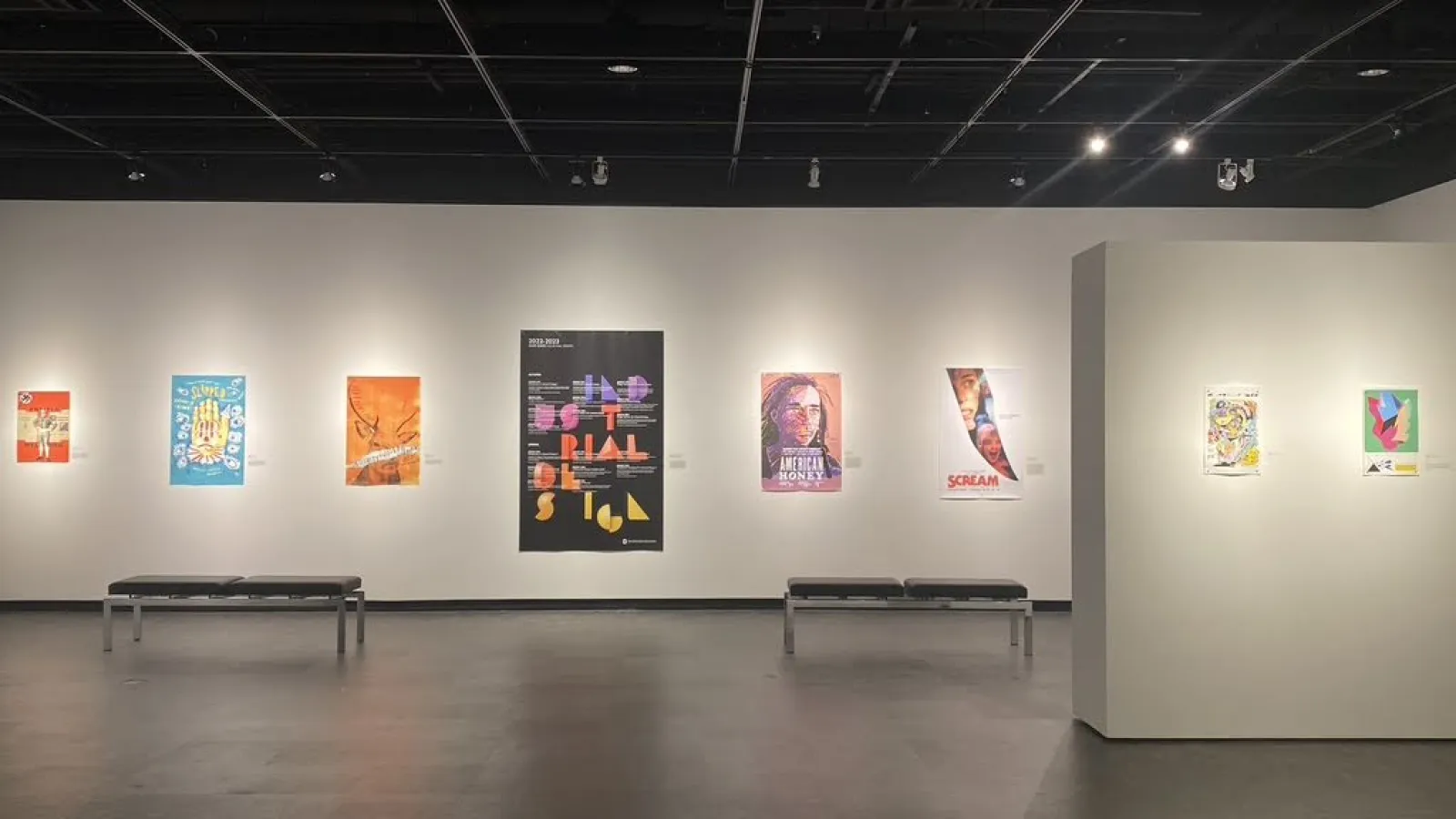 posters on display at the Southern Miss National Poster Show Exhibit