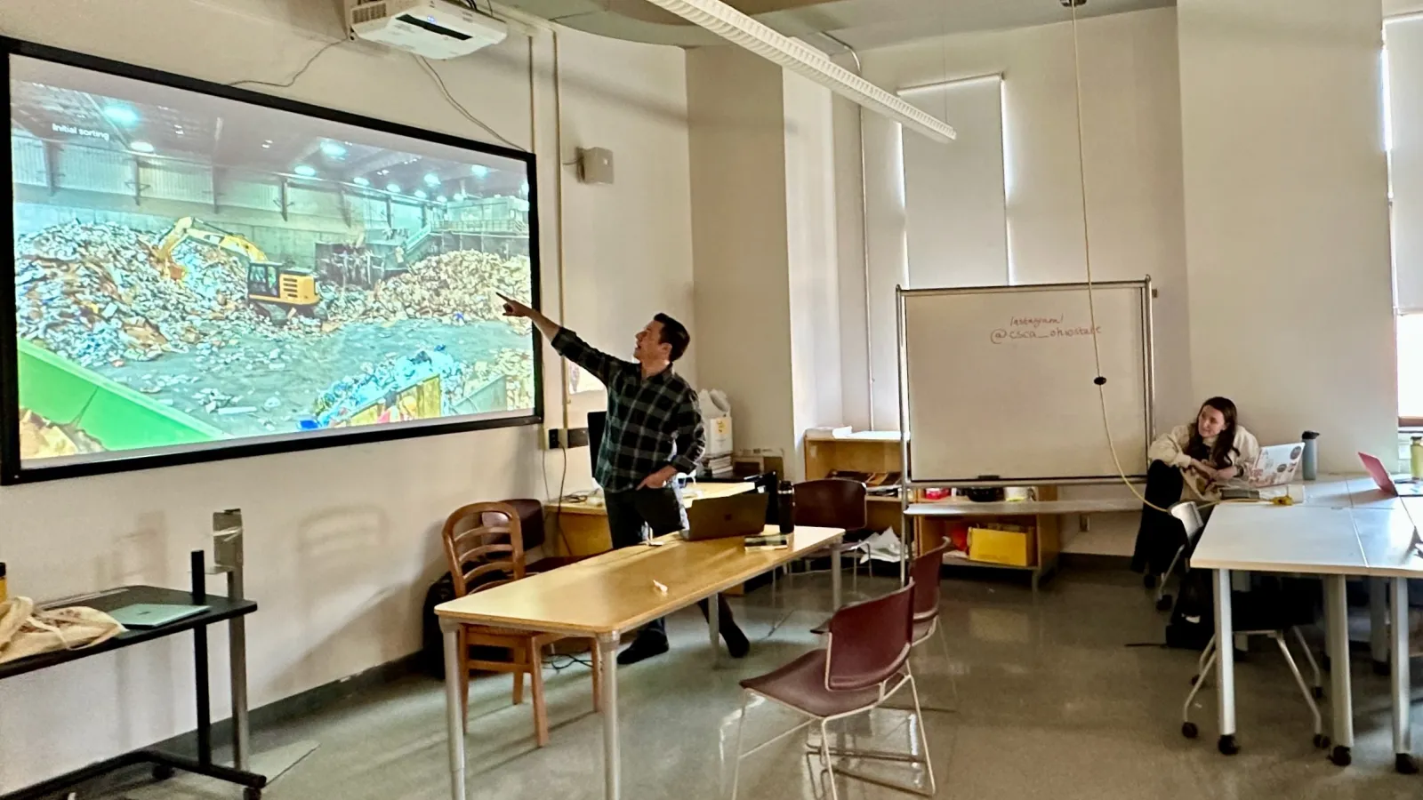 Rhys Grubel presenting to VCD course