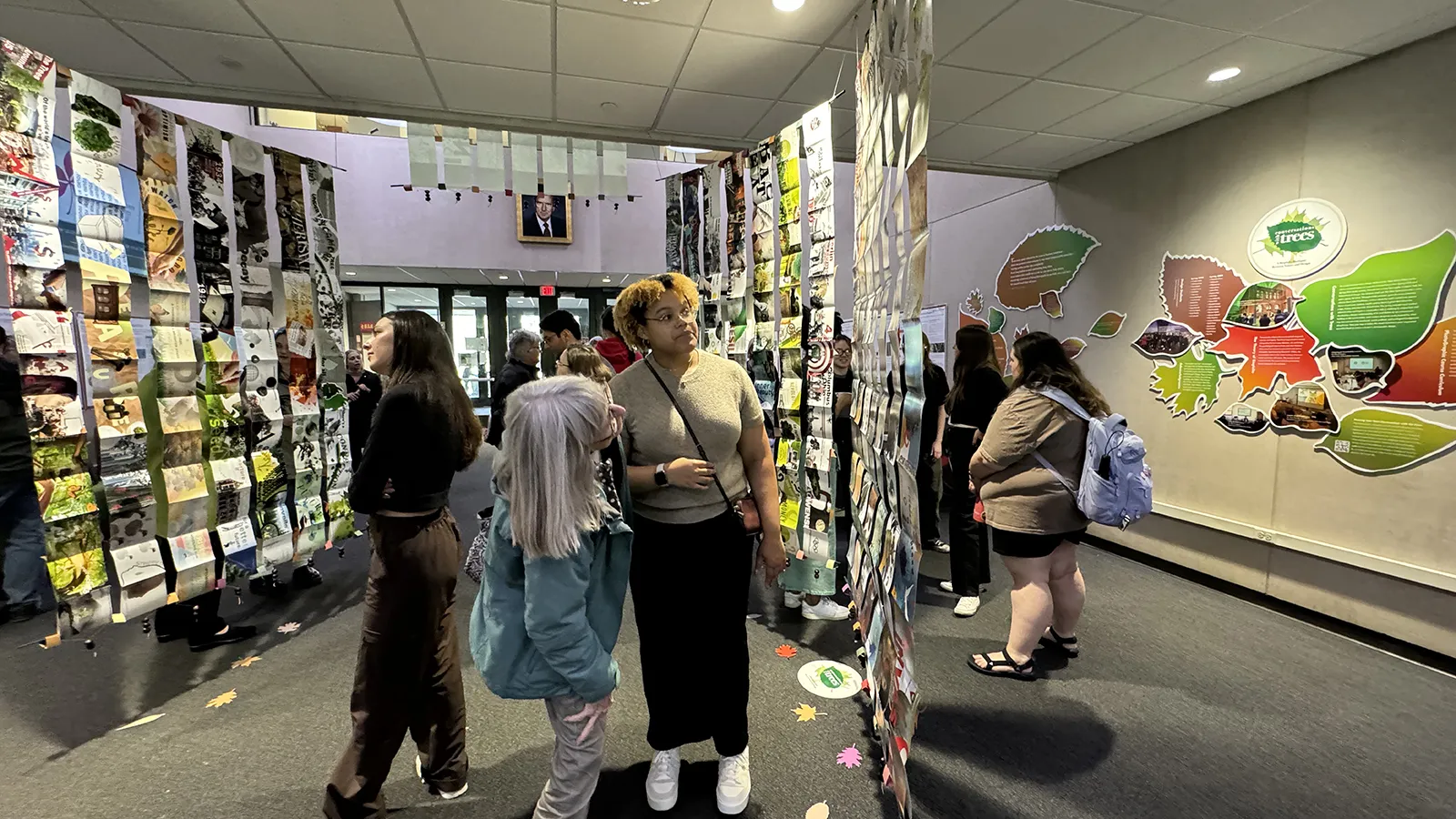 The public enjoying the exhibition.