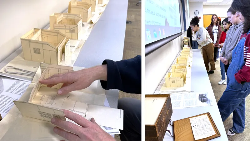 Visual Communication Design Students Discover the Art and Science of Origami at Thompson Library