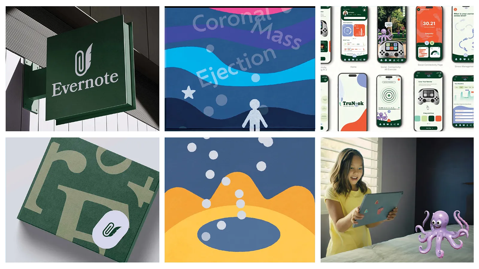 a collage of some of the award winning projects